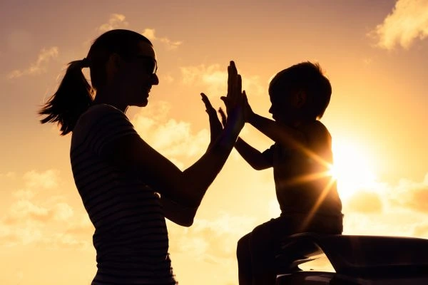 Image of happy mother and child after resolving child arrangements Cardiff